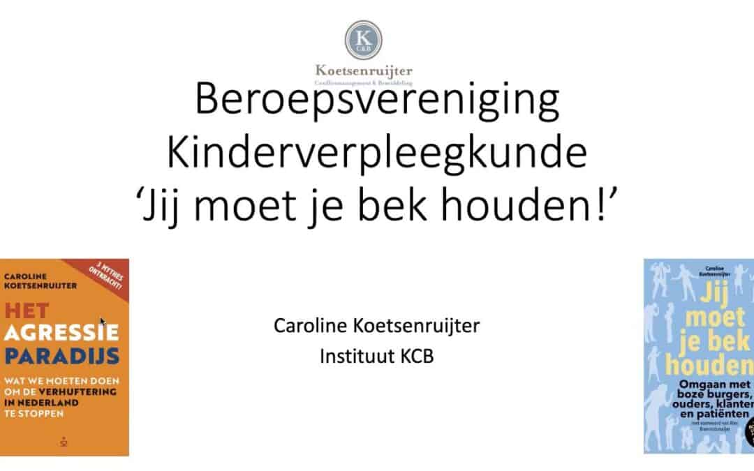 Webinar “Jij moet je bek houden!”